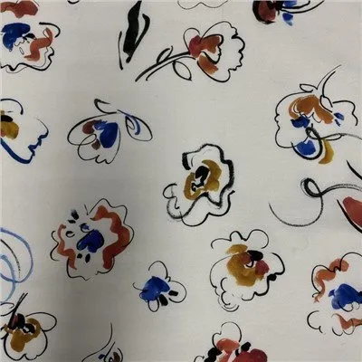 Hedvábná bavlněná keprová tkanina pro digitální tisk