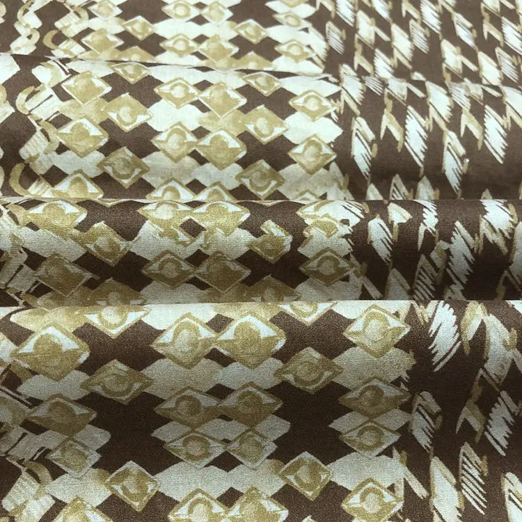 Diamond Check Tencel Cotton Poplin Fabric