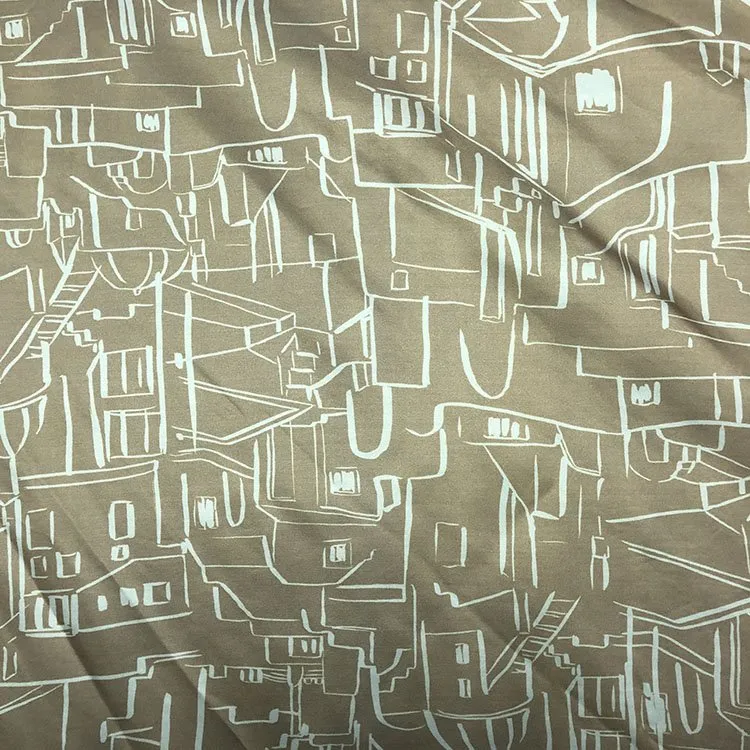 Lemované hedvábí a satén potisk oděvních tkanin