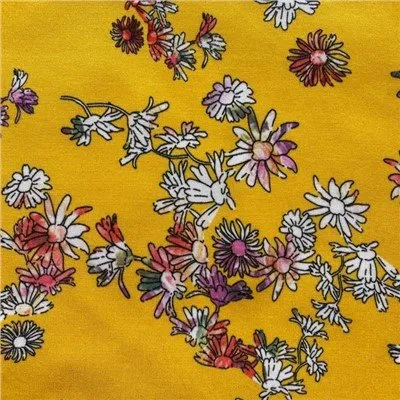 Bright Premier Prints Květinová hedvábná tkanina