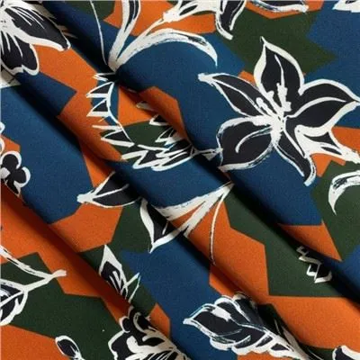 Digitální potisk elastický krep de čína